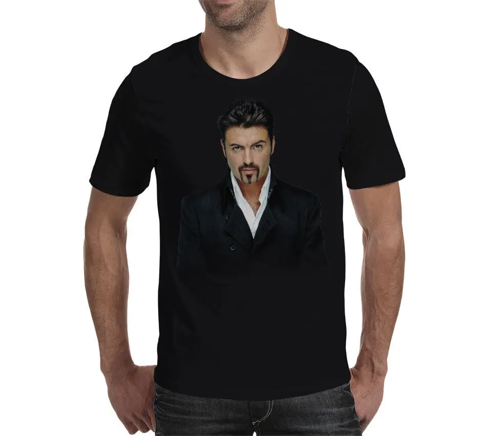 George Michael Wham Tribute T Shirt Unisex Black Music Gift Tee Top Donna Uomo