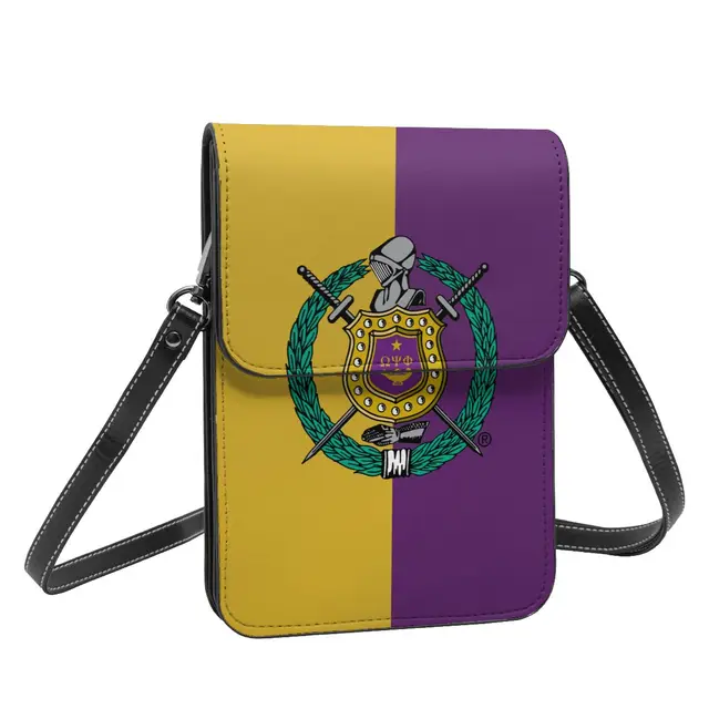 Omega Fraternity Psi Phi OPP Crossbody Wallet Cell Phone Bag Shoulder Bag Cell Phone Purse Adjustable Strap - Image 2