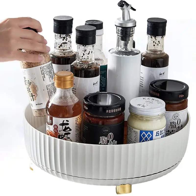 

Kitchen Storage Multi Functional Rotating Storage Rack Seasoning Condiment Rack Seasoning Box Household Artifact Turntable
