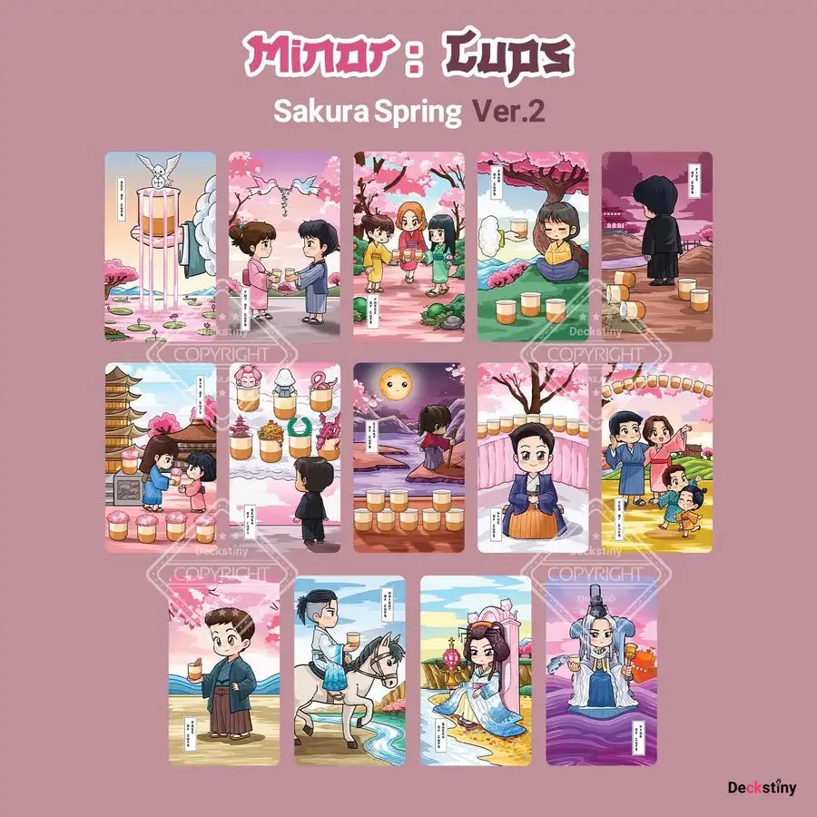 さくら-春のタロット,79個セット,12x7cm, ver.2 - AliExpress