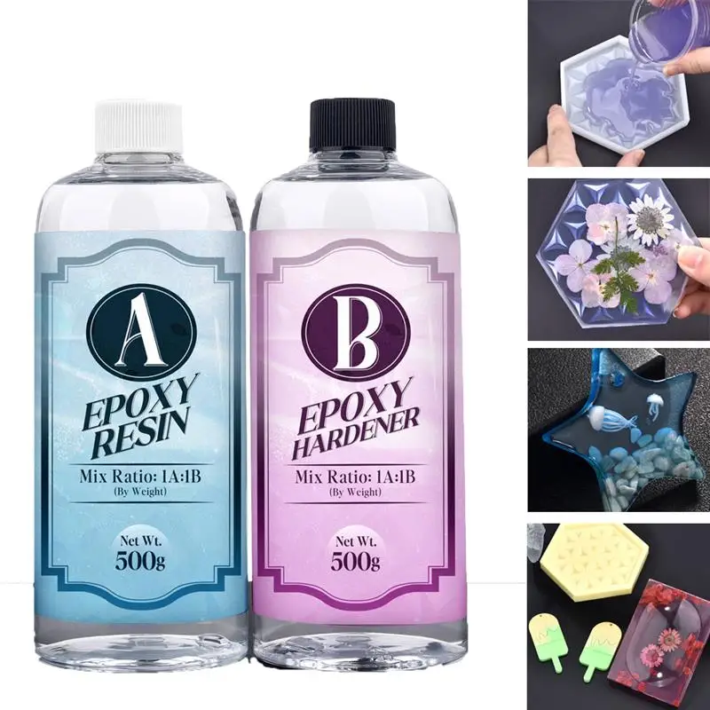 

1:1 AB Resin Epoxy Crystal Glue High Adhesive Hardener Crystal Glue For DIY Epoxy Resin Mold Jewelry Making Supplies