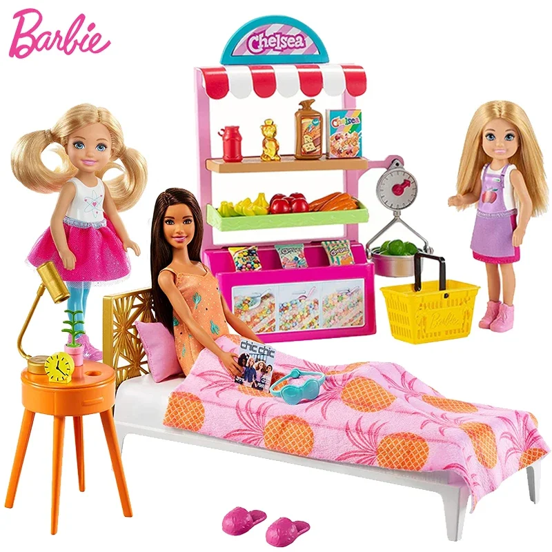 Originale Barbie Club Chelsea Mini Kelly Series Barbie Dolls Life Relax Simulazione Bed Time Giocattoli Per Ragazze Regali Per Famiglie Principessa