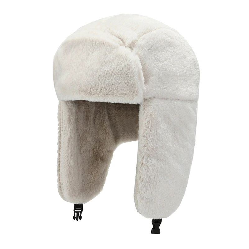 Anti-cold Lei Feng Cap Big Ear Cap Cycling Windproof Hat Women's Winter Thickened Warm Beanie Adjustable Earflap windproof winter hat