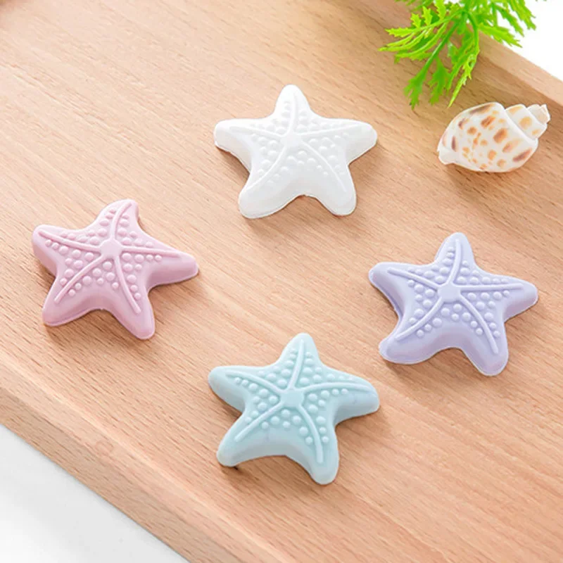 1PC Luminous Sea Star Wall Protectors Self Adhesive Rubber Stop Door Handle Bumper Guard Stopper Cabinet Catches Door Stopper
