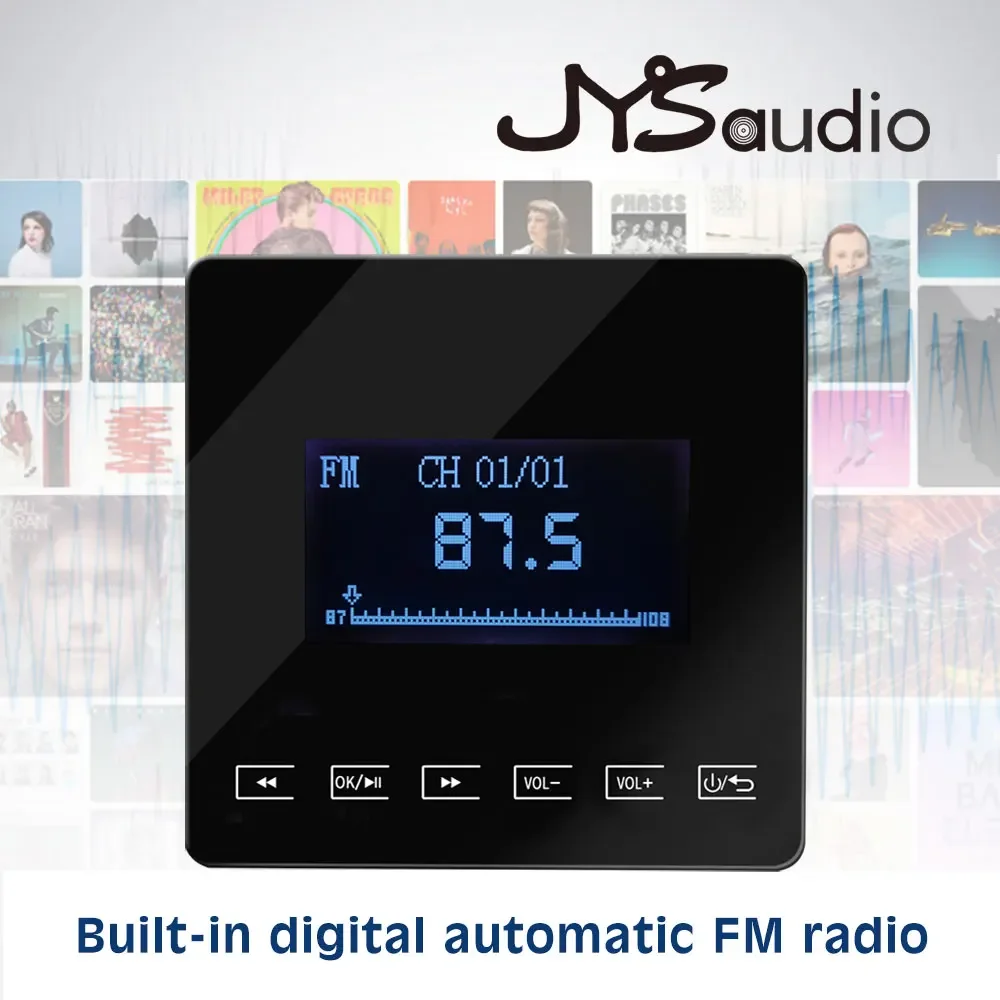 86 블루투스 미니 홈 배경 음악 시스템, 벽 마운트 앰프 유리 터치 키와 호환, FM USB TF 지원