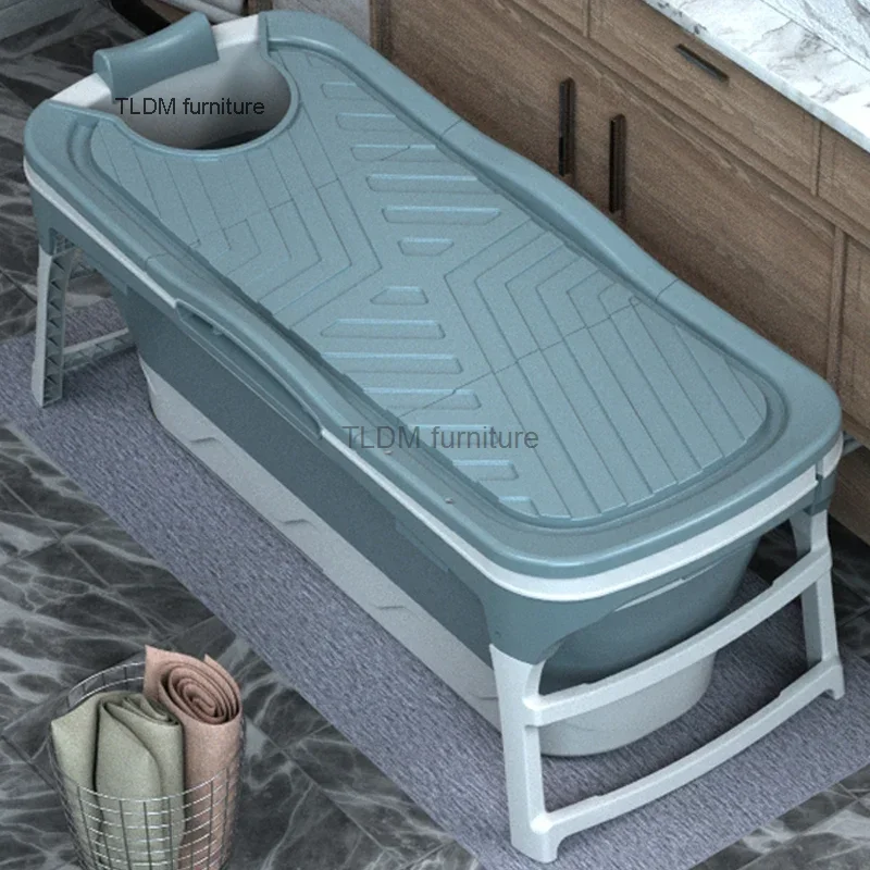 

Household Bathroom Folding Bathtub Adult Large Bath Bucket Full Body Bath Bucket Bath Basin Thickened Portable Bathtub