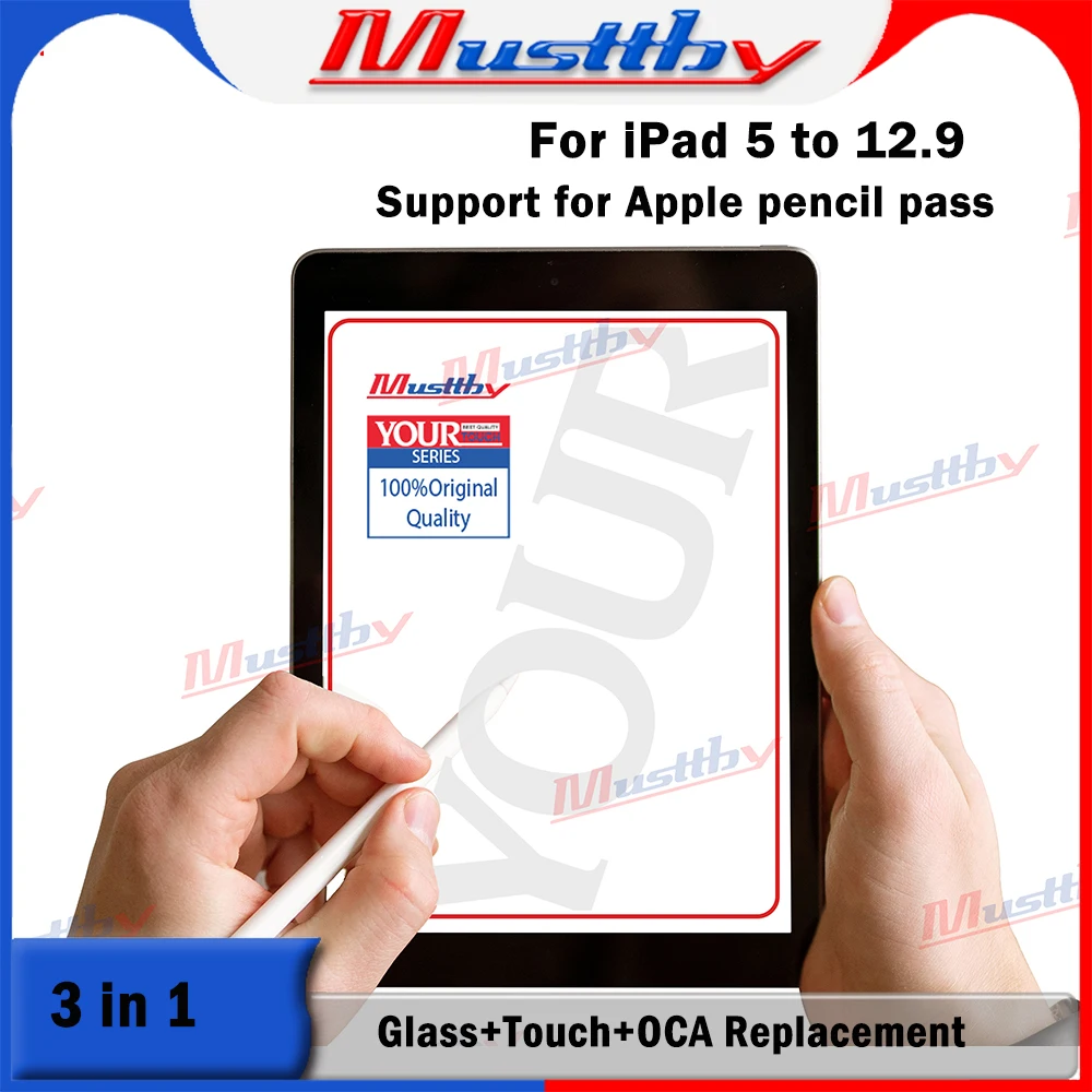 

Сенсорный экран Musttby 2pc OEM для iPad Mini 5 A2133 A2125 A2124 A2126, переднее стекло, дигитайзер, дисплей, экран, панель в сборе, замена