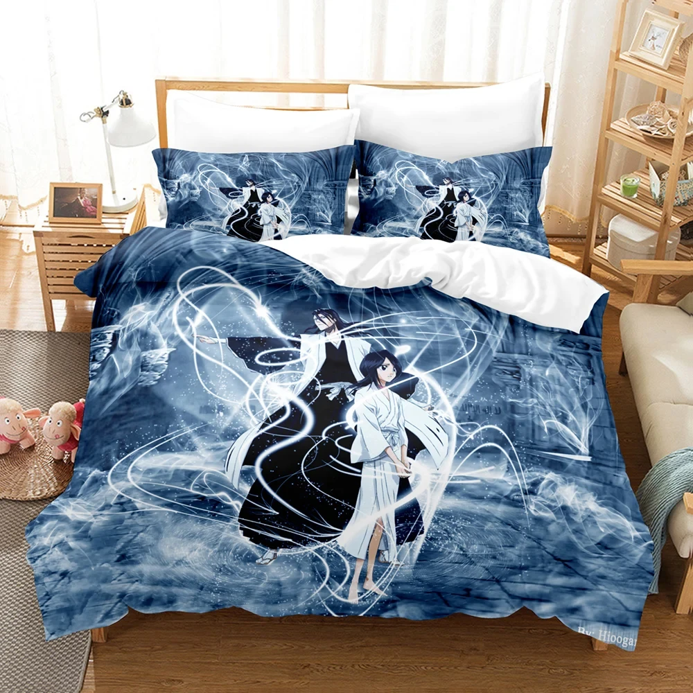 3D Print Anime Bleach Kurosaki Ichigo Bedding Set Boys Girls Twin Queen Size Duvet Cover Pillowcase Bed Kids Adult
