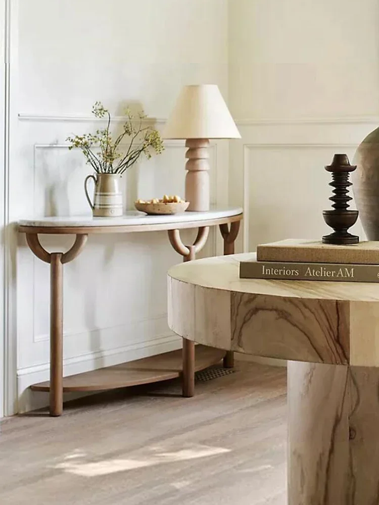 

Консоль из массива дерева, скандинавские консоли для столов, длинный узкий стол, ретро консоль Miji