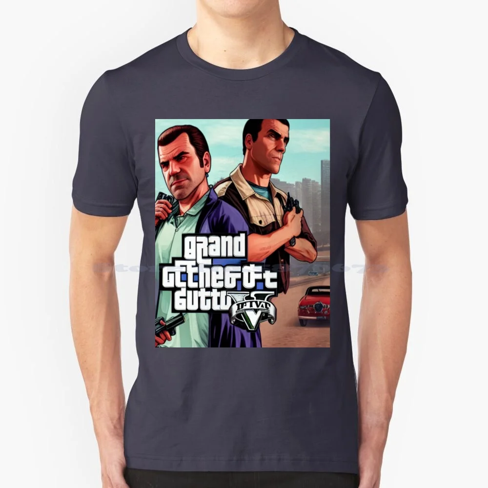 Gangster Game 6 T Shirt 100% Cotone Tee Grand Theft Auto San Andrea San Andrea Edizione Definitiva Gioco San Andrea
