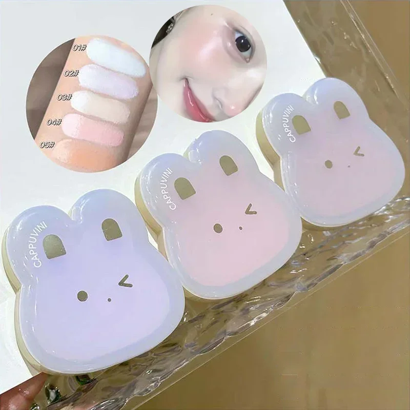 Water Light Cream Blush Matte Multi-purpose Highlight Cream Cute Rabbit Shape Blusher Pink Purple Cheek Tint Makeup Rouge Cream