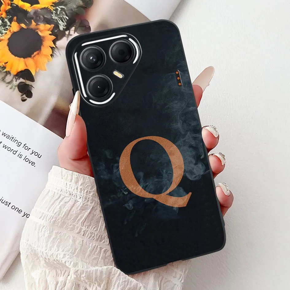 Stylish Silicone Phone Case with Fashion Letter and Flower Design