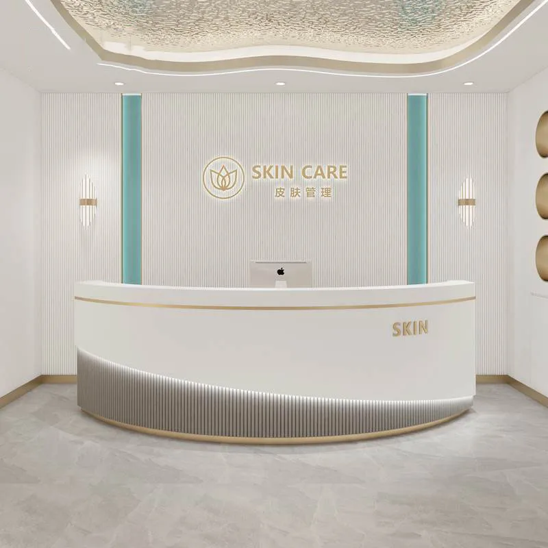 

Lectern Reception Desk Counter Office Front Church Pulpit Service Desk Siting Bar Gaming Scrivania Bianca Legno Salon Furniture