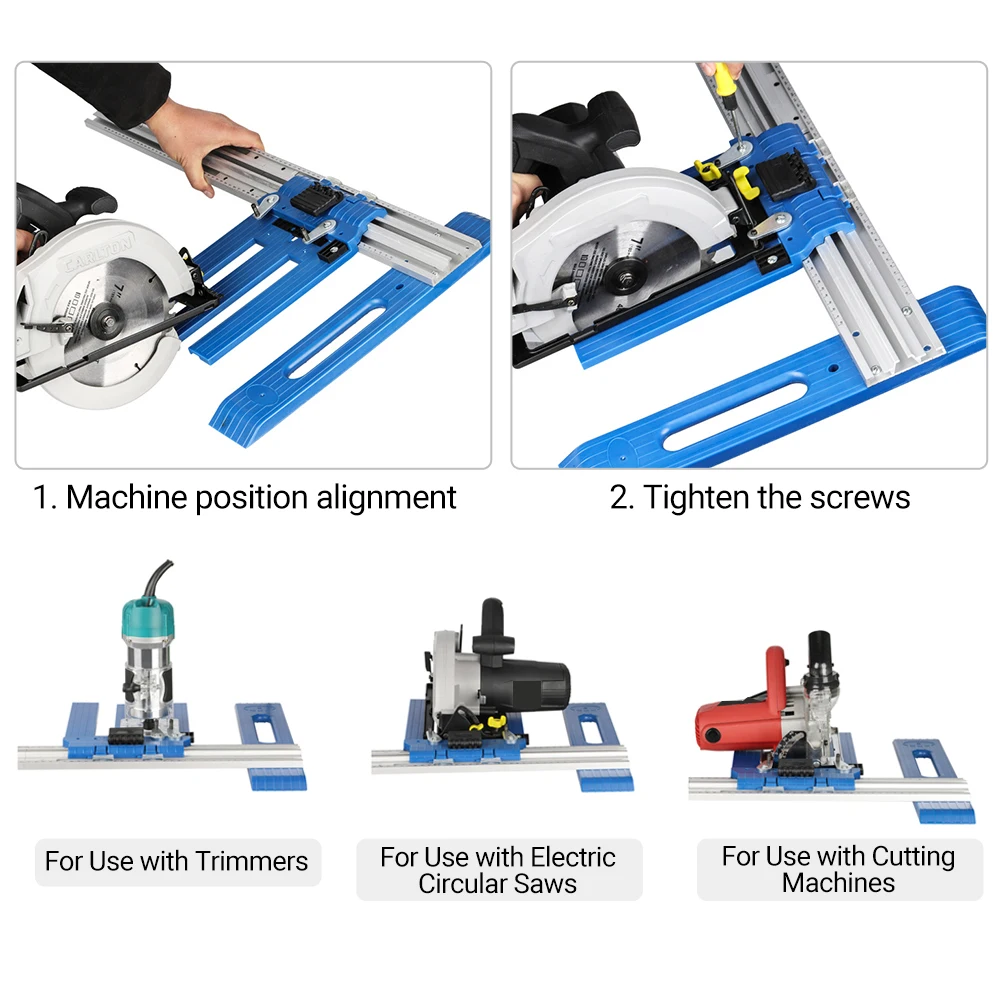 Circular Saw Guide Woodworking Cutting Guide Rail Aluminum Alloy Engineering Pla