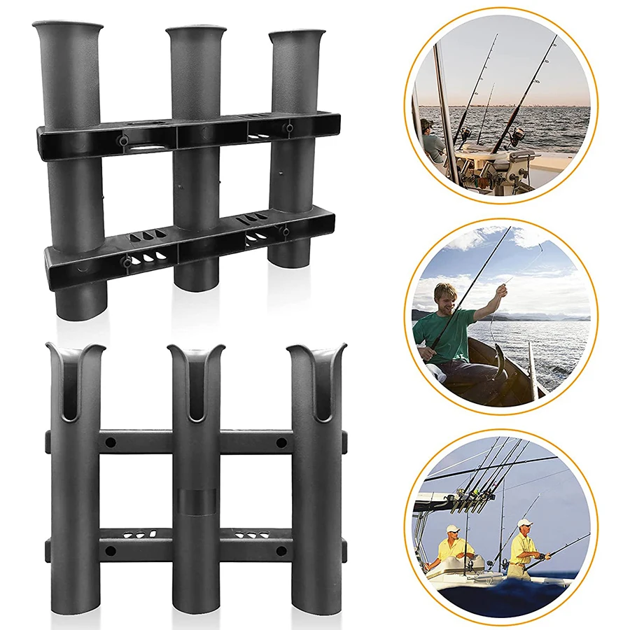 Wall Mounted Fishing Rod Holders Tubes Links Fishing Rod Holder Rack Rests  (4-Pole-White) - Yahoo Shopping