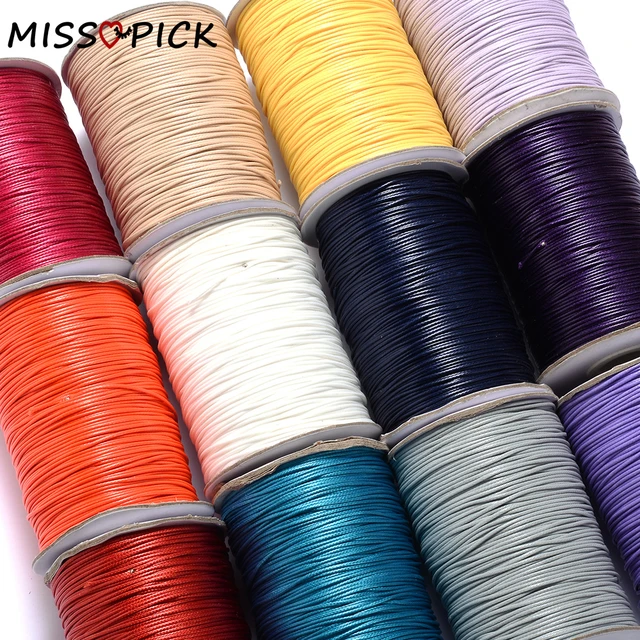 0.5/0.8/1.0/1.5/2.0/2.5/3.0mm Colorful Waxed Cord Cotton Thread Cord String  DIY