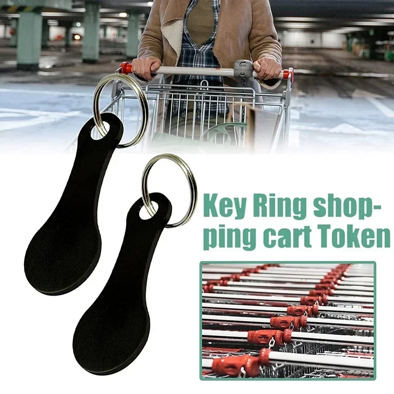 Multipurpose Metal Trolley Token Keychain for Shopping and Home Use