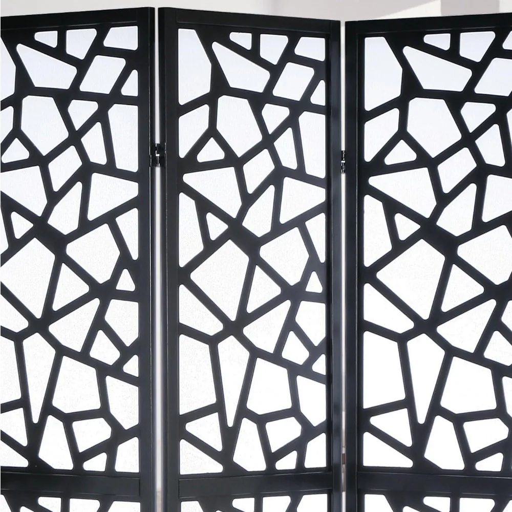 4 Panel Screen Room Divider, 70"W x 70"H