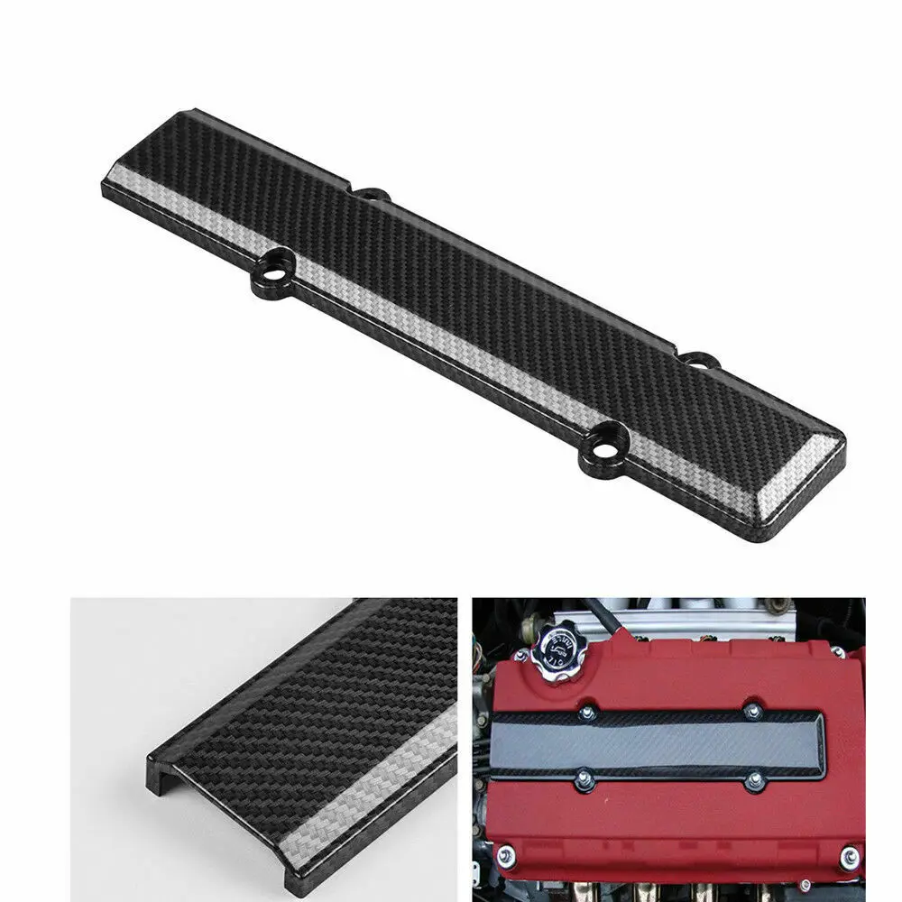 

JDM Front Engine Valve Cover Trim Spark Plug Insert For Honda Civic B16 B18 VTEC Type-R Style Car Accessories Carbon Fiber Look