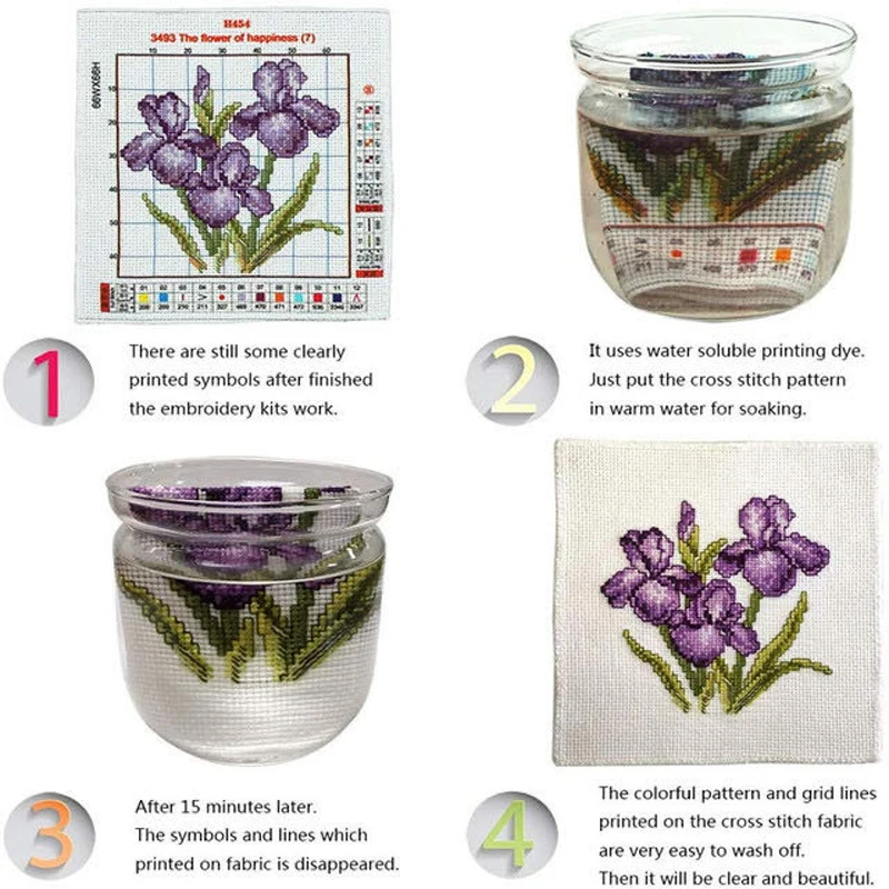 High Quality Embroidery Strawberries and Cream Cross Stitch Kits for Adults with Cotton Floss & Needlework for Wall Decor