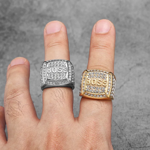 Bagues de luxe en acier inoxydable pour hommes et femmes, pierres précieuses brillantes, Punk, à la mode, bijoux créatifs, cadeau, vente en gros, livraison directe