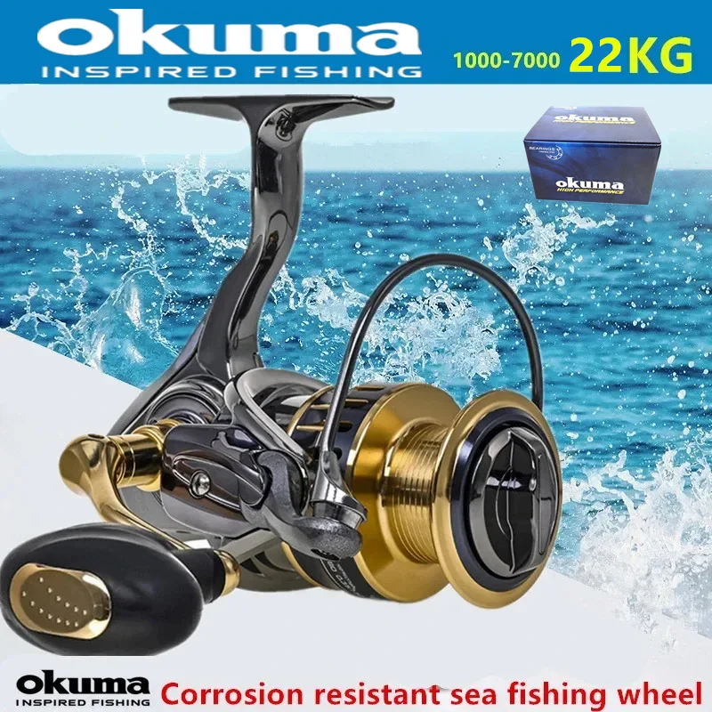 

Okuma Rotating Drum 22KG Resistance 13+1 Roll Zhuhai Fishing Spinning Wheel Full Metal Wire Cup Fishing Line Wheel 1000-7000