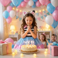 Costume de chat de dessin animé arc-en-ciel pour filles, tenue Tutu de princesse pour enfants, tenue de fête d'anniversaire, Halloween, carnaval 3