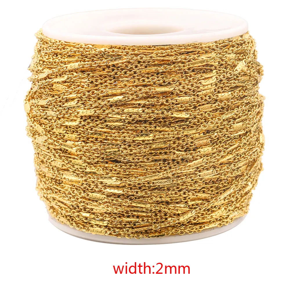 2 m Edelstahl-Kabelketten für DIY-Schmuckherstellung, DIY PVD vergoldete Kette für Halskette, Armband, Schmuckzubehör – Detail 21