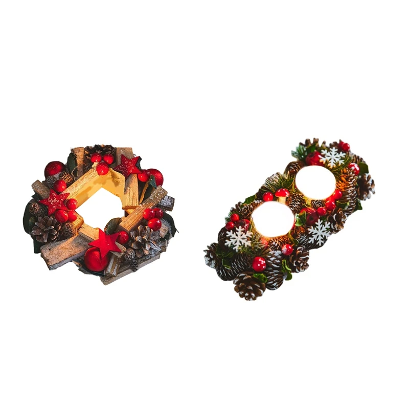 

Christmas Decorations Room Decor, Candle Holder, Indoor Ornaments For Home, Christmas Table Centrepiece