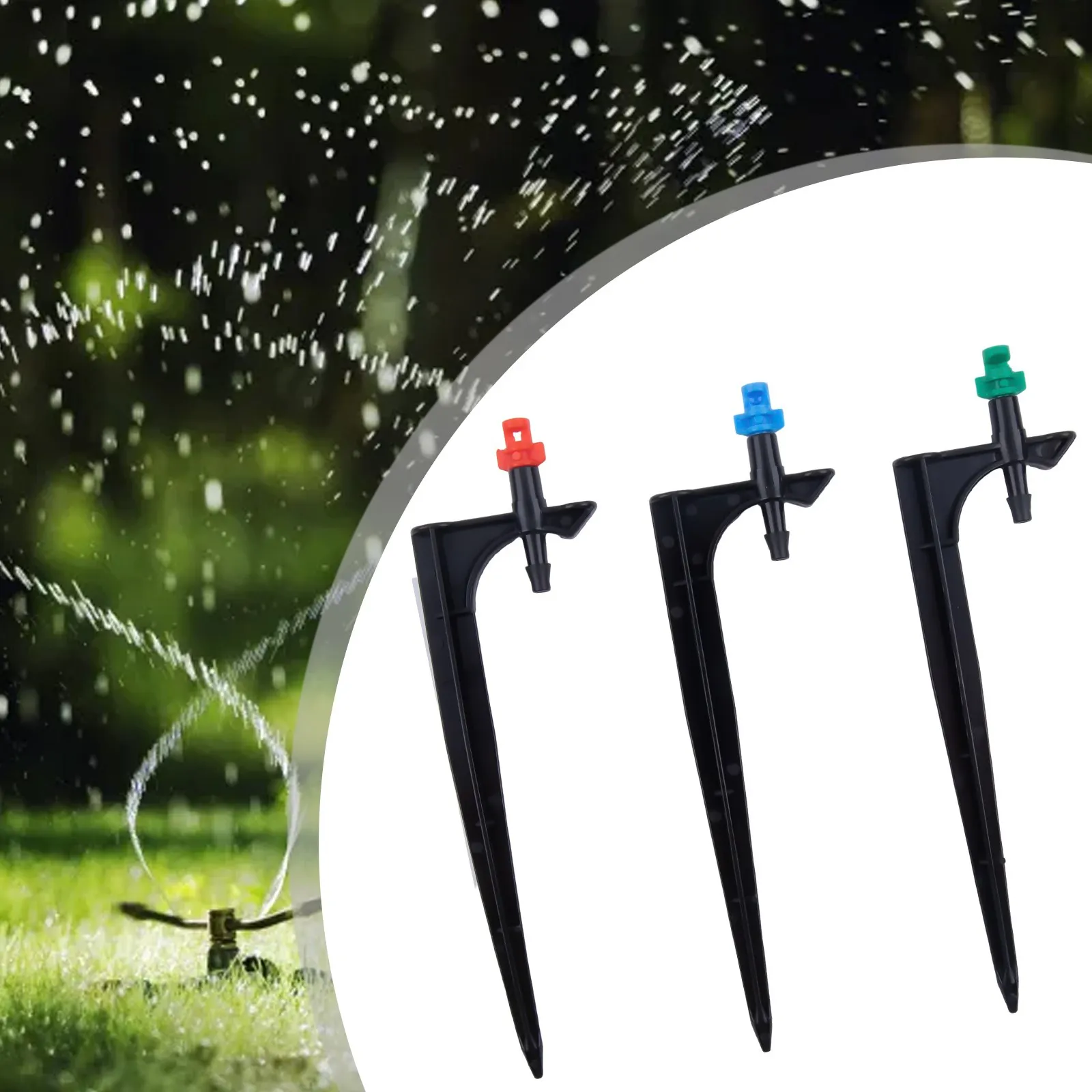 

3PCS 90/180/360 Degrees Mist Nozzles On Stake Garden Irrigation Micro Drip Sprinklers Sprays Gardening Supplies Head