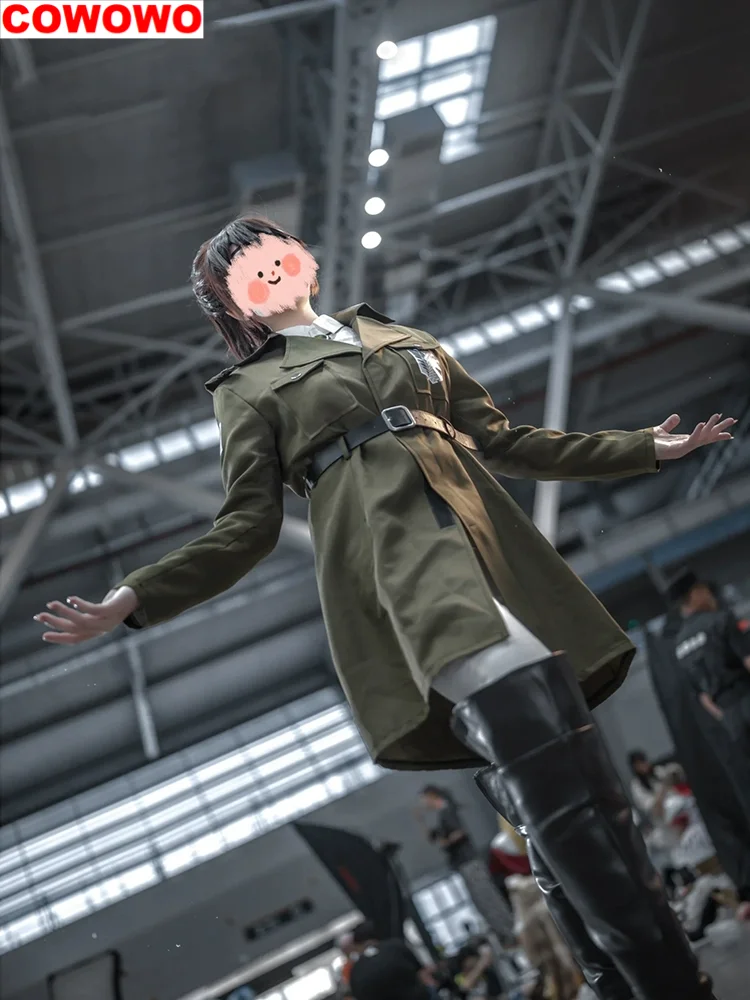

Attack On Titan Levi Ackerman Survey Corps Uniform Overcoat Cosplay Costume Cos Game Anime Party Uniform Hallowen Play Role