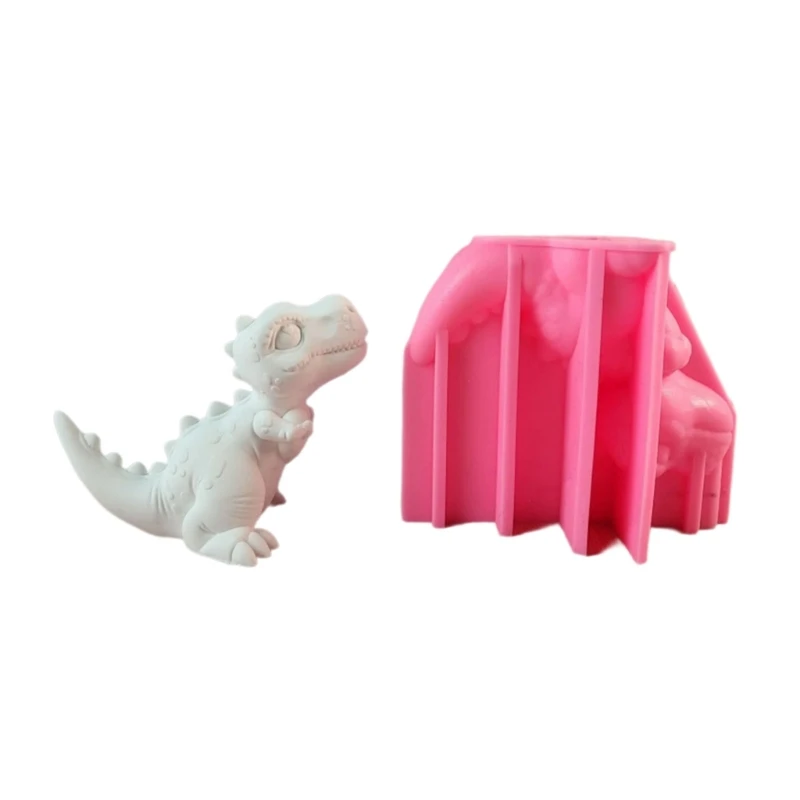 

Dinosaur with Heart Silicone Molds Animal Baking Molds Decorative Plasters Molds D08D