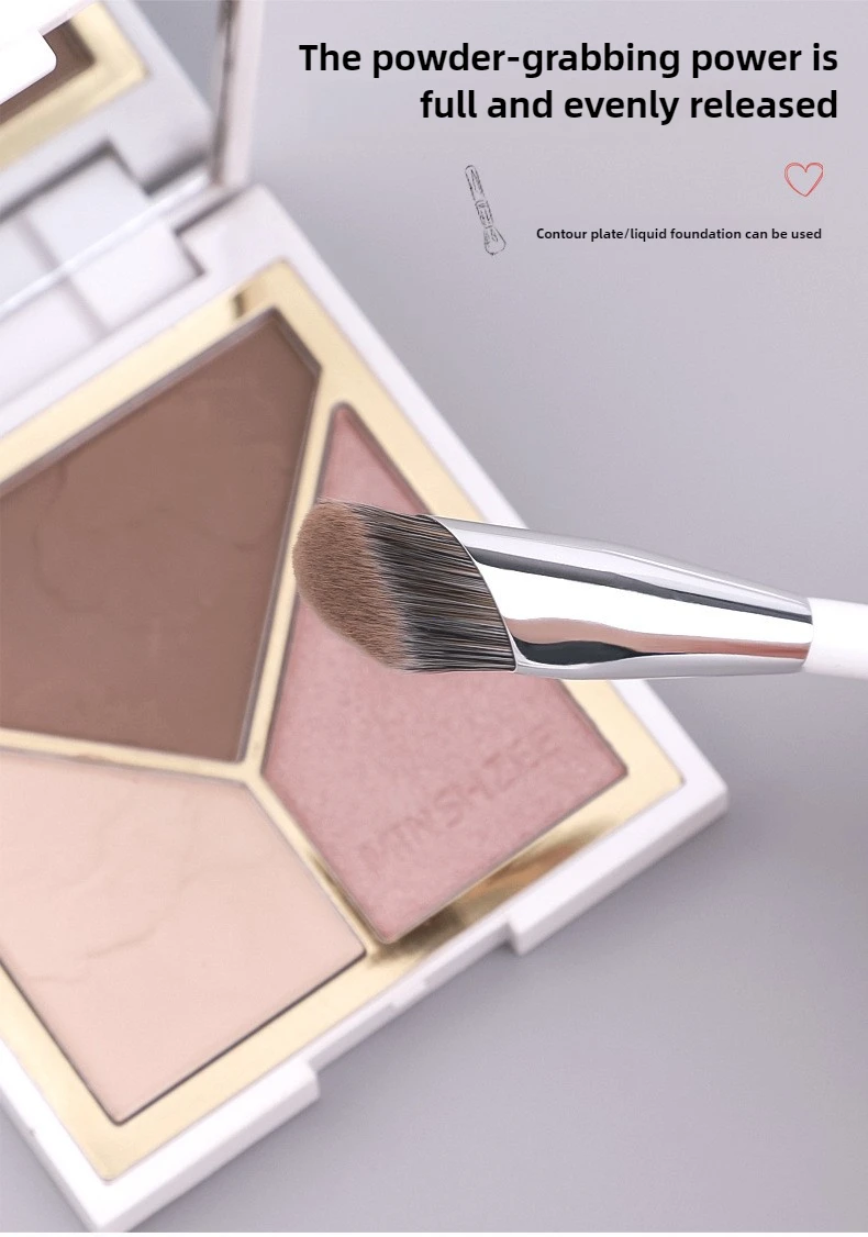 Oblique Head Face Foundation Brushes White Color Corrector Corrector Brush Contour Beauty Tool Foundation Concealer
