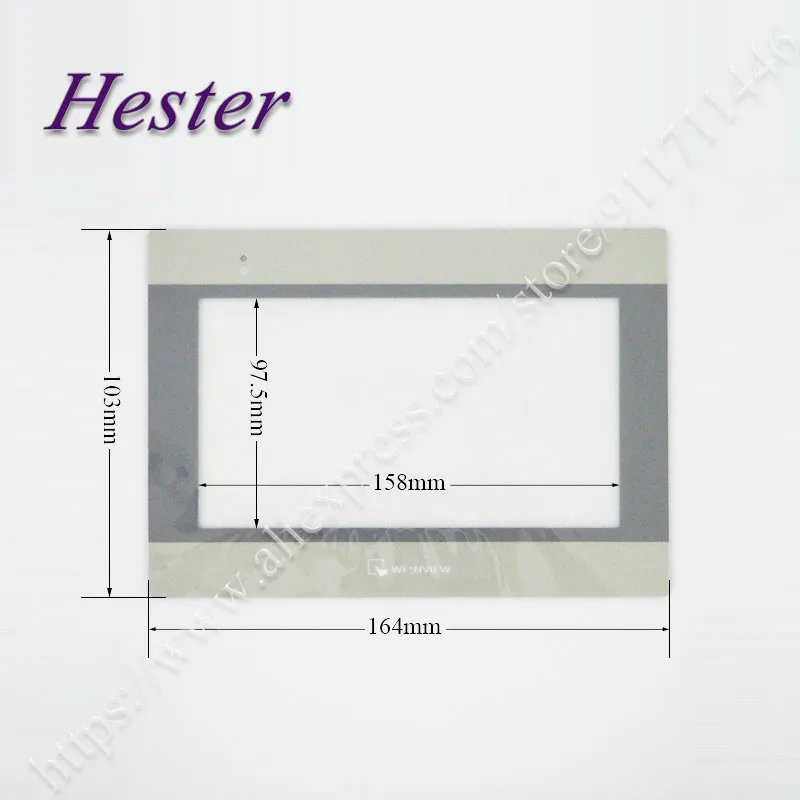 MT8073IE Touch Screen Panel Digitizer Glass for Weinview MT8073IE Touchscreen with Overlay Protective Film