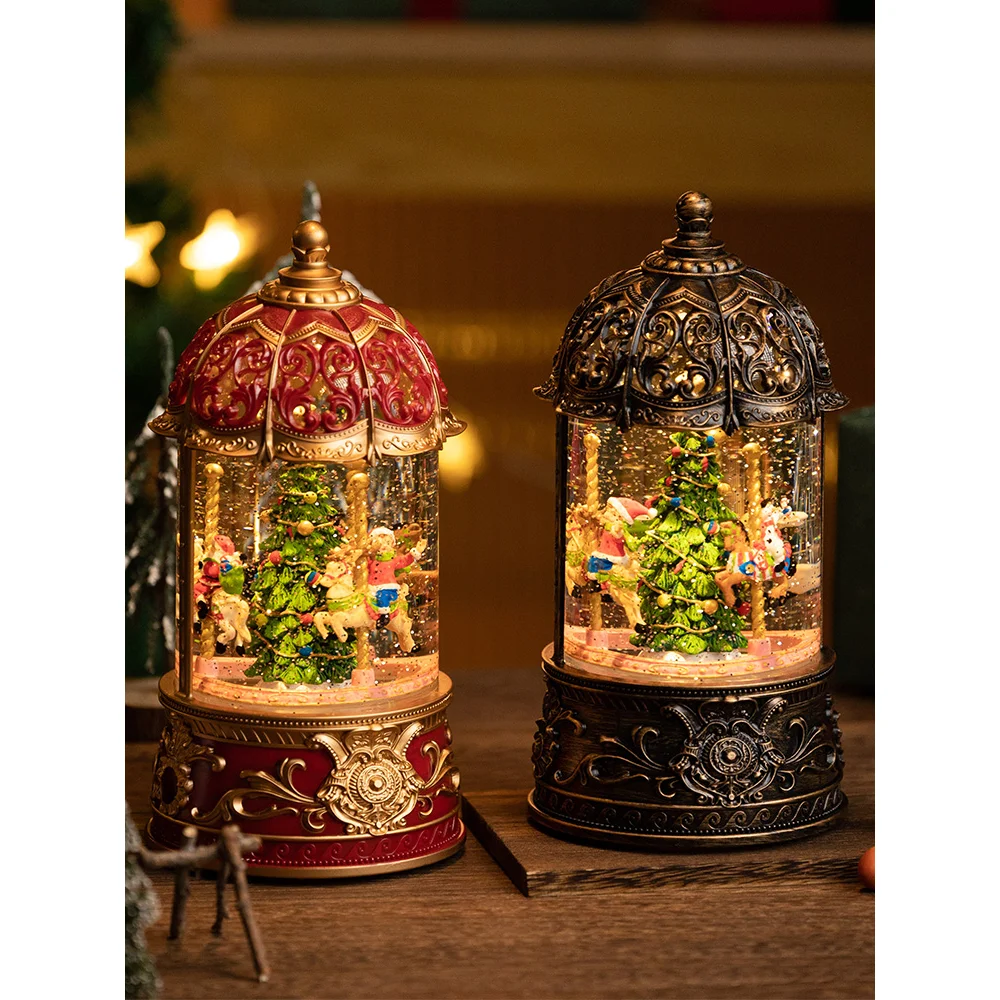 

Music box Old Man Tree Music Box Snow crystal ball Girl's Birthday Gift Rotatable Children