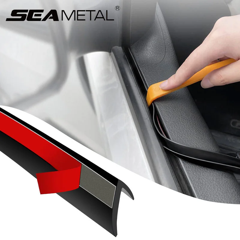 Car Sealing Strips SEAMETAL Car Door Window Seal Strip Rubber V Shape Auto Side Window Gap Filler Weatherstrip Noise Insulation Protector