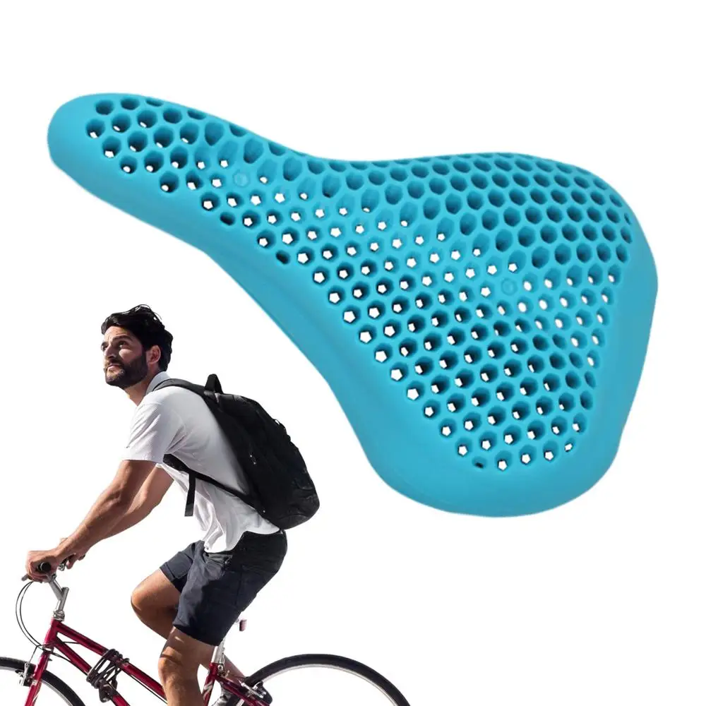 honeycomb structure Silicone Seat Cover for Cycling bicycle Seat Cushion Cover anti-slip shock absorption Saddle Cover equipment