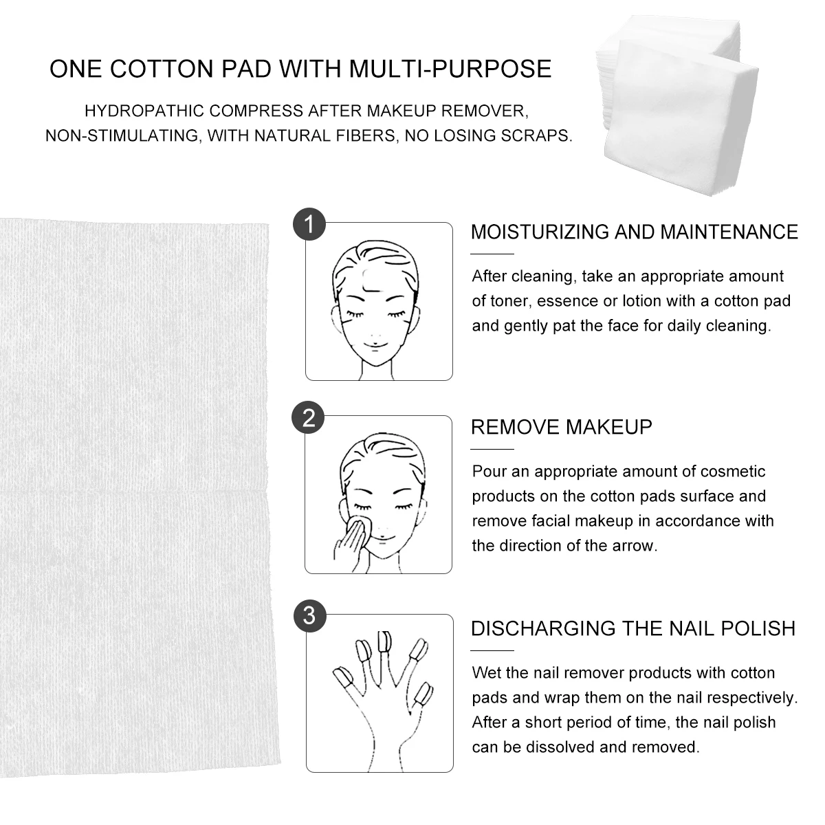 100pcs Non Woven Gauze Sponge Used for Wound Masks Disposable (Folded Size 10x10cm, Unfold Size 20x20cm, White) 3