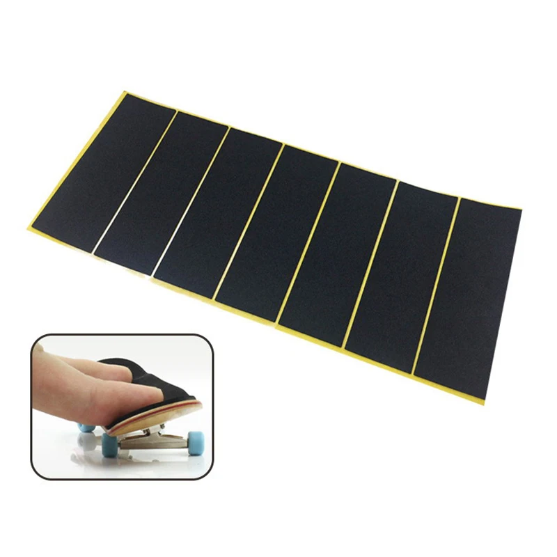 Skateboard Grip Tape Skateboard Accessories 10Pcs Wooden Fingerboard Deck Uncut Tape Stickers Black Foam Grip Tape Stickers