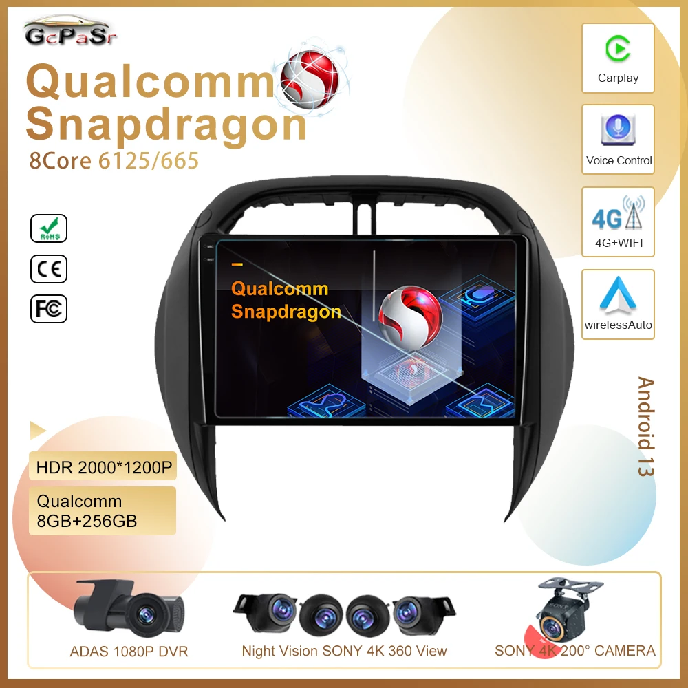 

For Toyota RAV4 RAV 4 2003 - 2005 Android 13 Car Radio Stereo Multimedia Player GPS Navigation 5G wifi No 2din DVD