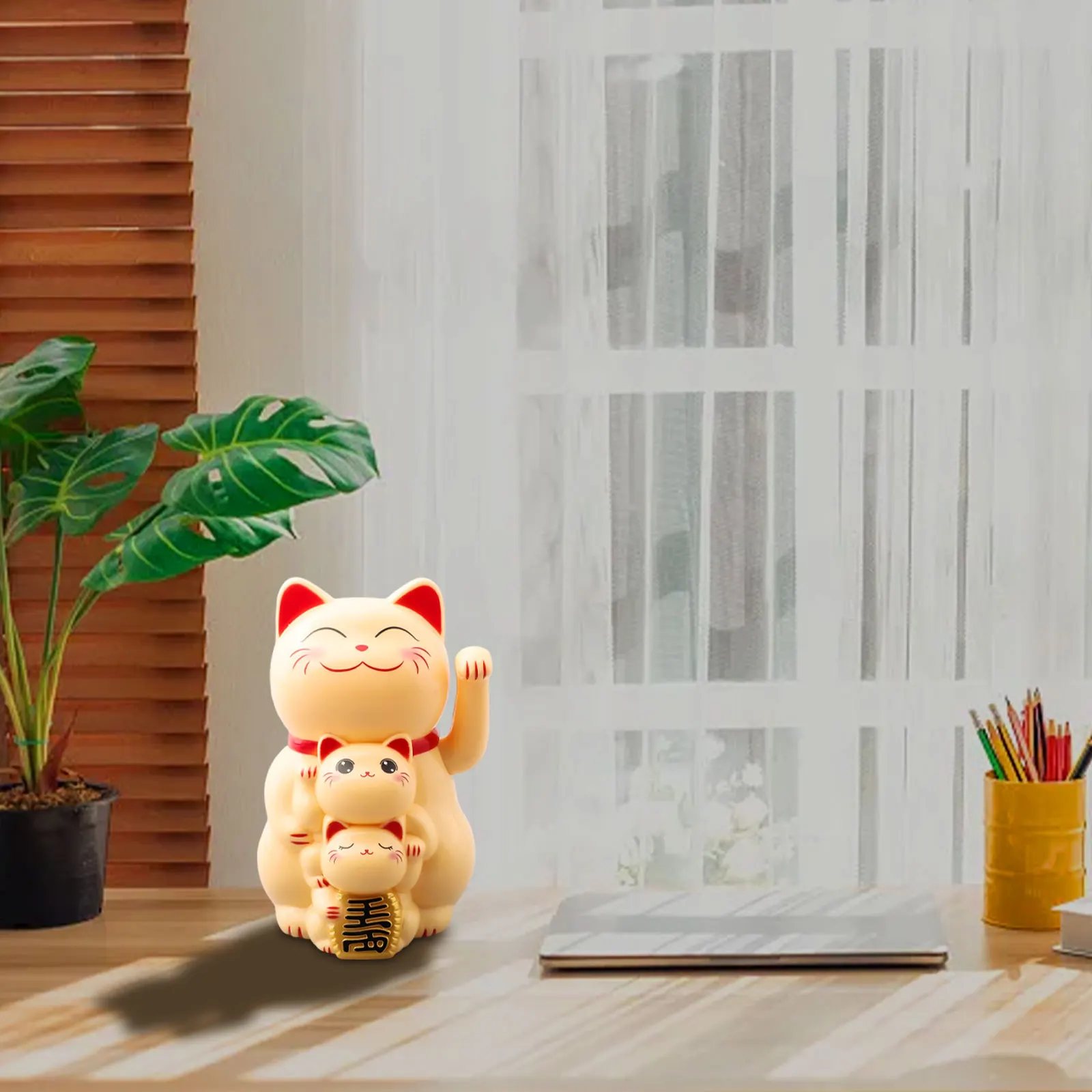 

Solar Powered Automatic Waving Cat Beckoning Fortune Cat Lucky Cat For Office Decor Car Ornament Birthday Gift Home Decoration