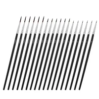 30 Pcs Hook Pen Thin Paint Brush Detail Set Miniature Brushes Number Small Wood Nylon Painting Set for Acrylic, Watercolor, Oil 1