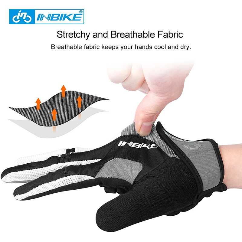 INBIKE Cycling Riding Gloves Full Finger with Gel Padded Road Bike Gloves for Men Women MTB Bicycle Gloves Man Bike Accesssories 2