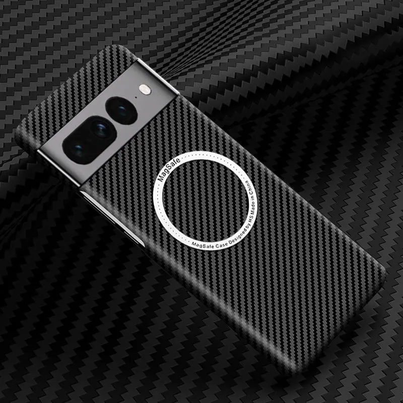 Carbon Fiber Wireless Charging Case - Fashion Cover with Anti-Knock Protection