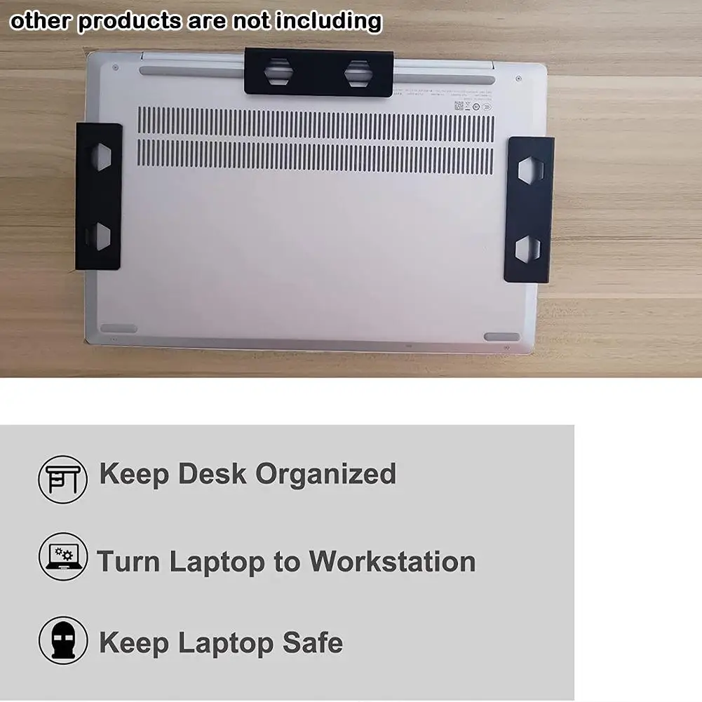 sob a Tabela Suporte do Laptop Suporte de Armazenamento Portátil Notebook Stand Mount Desktop Organizer para Casa Escritório Fácil de Instalar Novo - Imagem 5