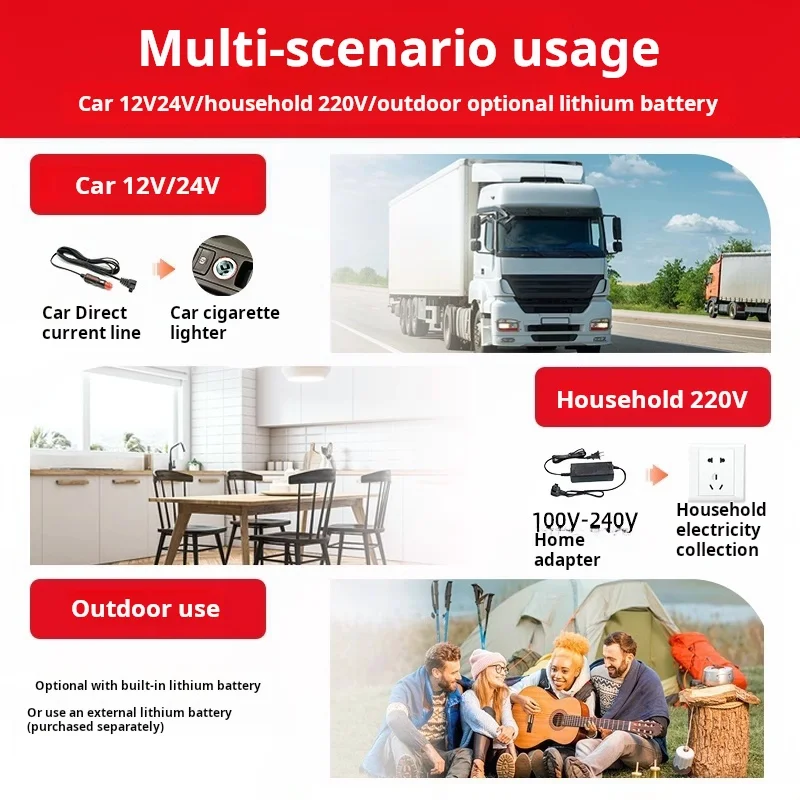 35L Car Fridge, 12V/24V Portable Refrigerator with APP Control, Compressor Cooler for RV/Truck/Camping, -20℃~20℃, Freezer 6