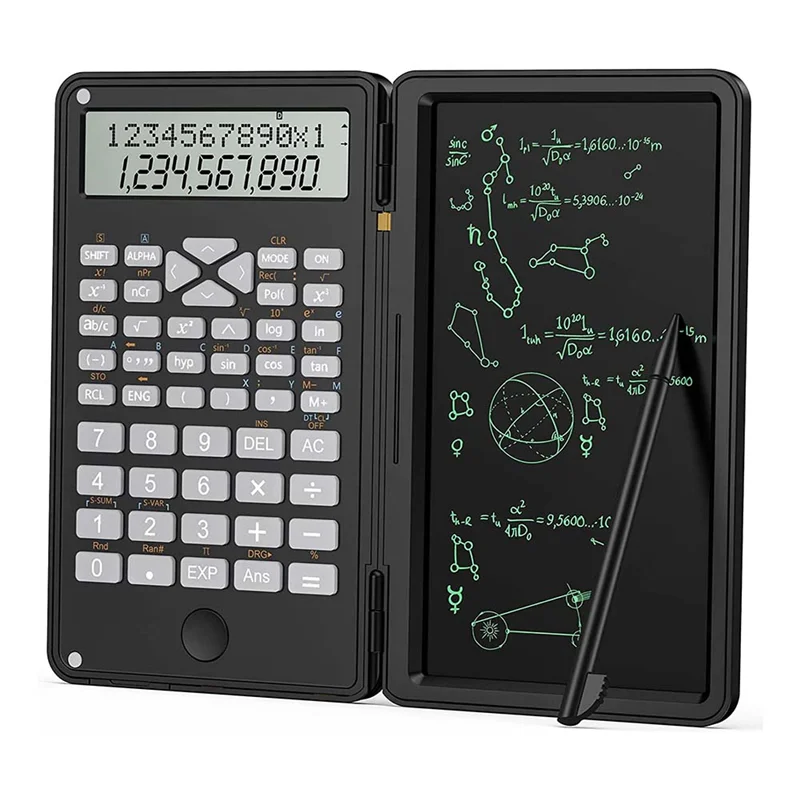 

Calculator, Scientific Calculators 12-Digit Calculator Writing Tablet, Foldable Financial Calculator,for School Office