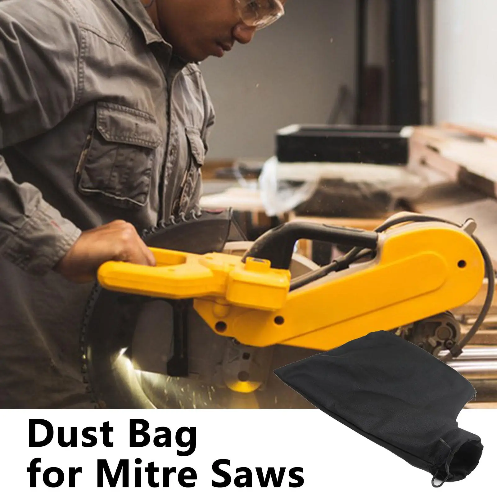 Miter Saw Dust Collection Mitre Saw Dust Proof Cover Portable Lightweight Black Small Outlet Accessories for Family Home