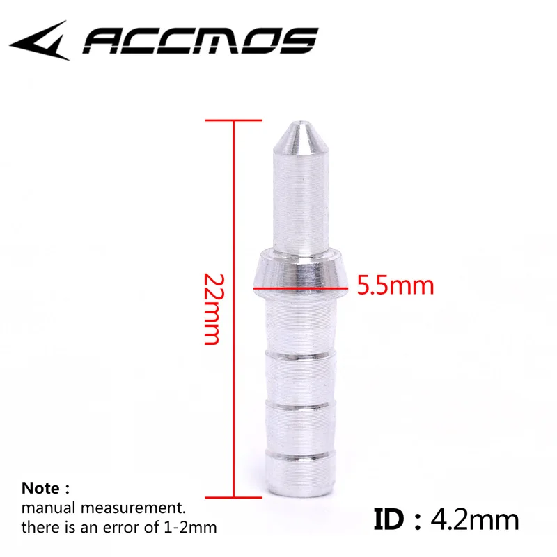 50pcs Archery Aluminum Nock Pin for Arrow Shaft 4.2 mm Nock Compound Recurve Bow Arrows