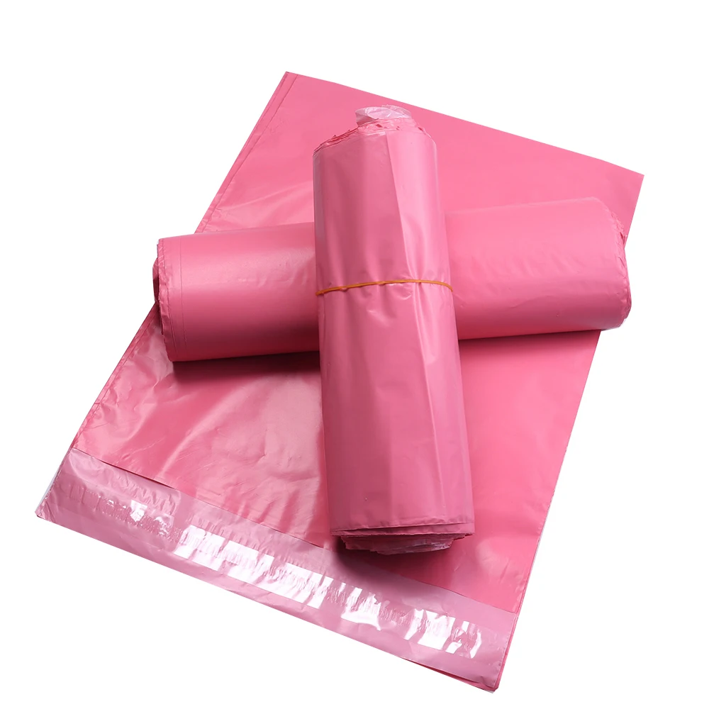 10/20/50 Stück rosa Kunststoff-Logistik-Kuriertaschen, selbstklebende Polybeutel, wasserdichte Versandverpackungen, Umschläge, Zubehör – Detail 5